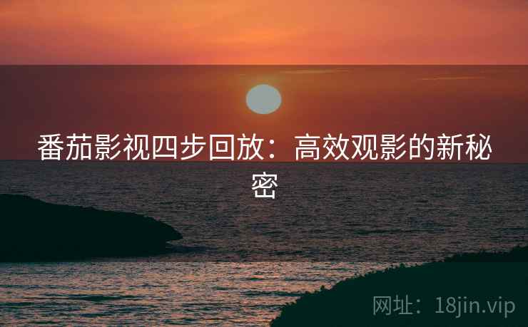番茄影视四步回放：高效观影的新秘密